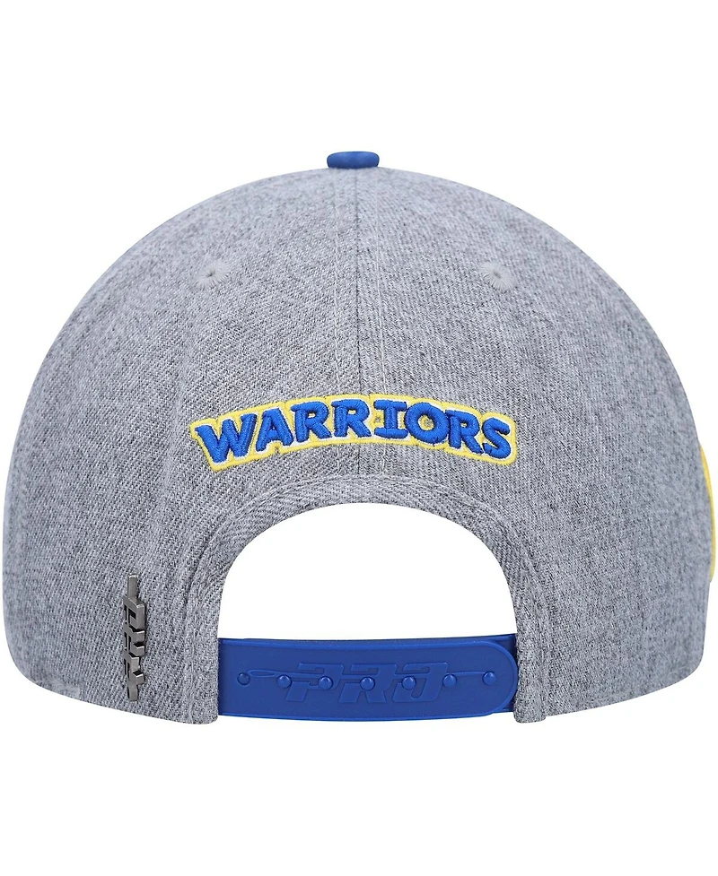 Men's Pro Standard Gray, Royal Golden State Warriors Classic Logo Two-Tone Snapback Hat