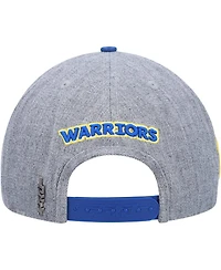 Men's Pro Standard Gray, Royal Golden State Warriors Classic Logo Two-Tone Snapback Hat