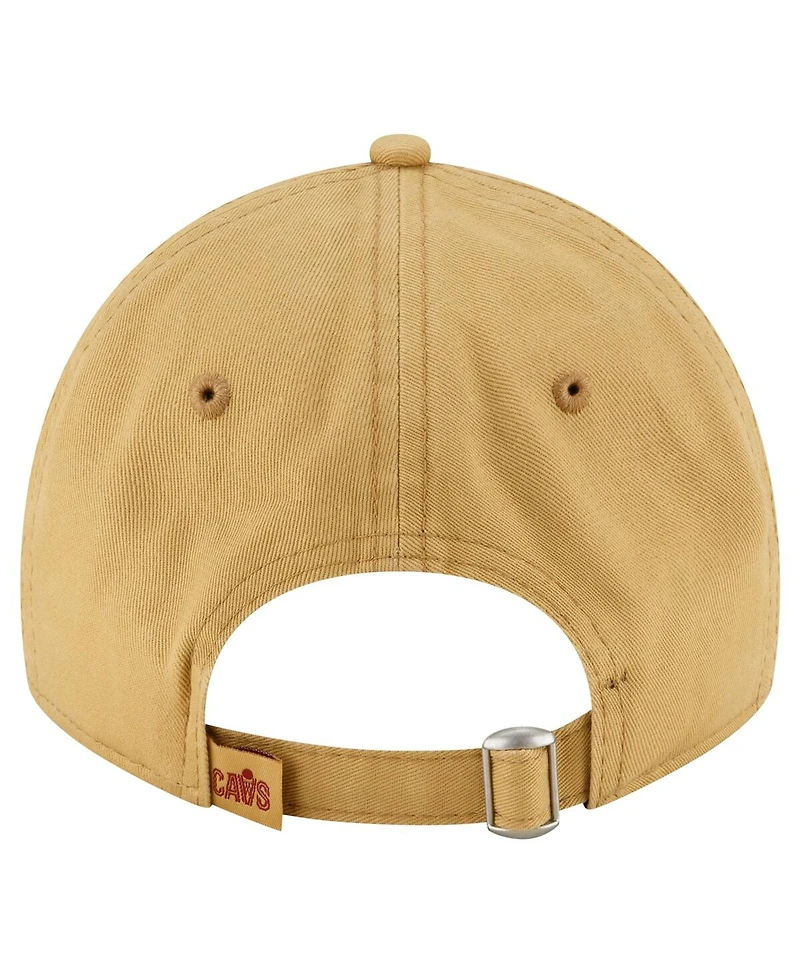 Men's New Era Tan Cleveland Cavaliers Team 2.0 9TWENTY Adjustable Hat