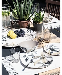 Abode Homewares Bali Leaves Salad Plates Merge, Set of 6