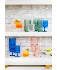 Abode Homewares Mesa Double Old Fashioned Cobalt Glasses, Set of 6