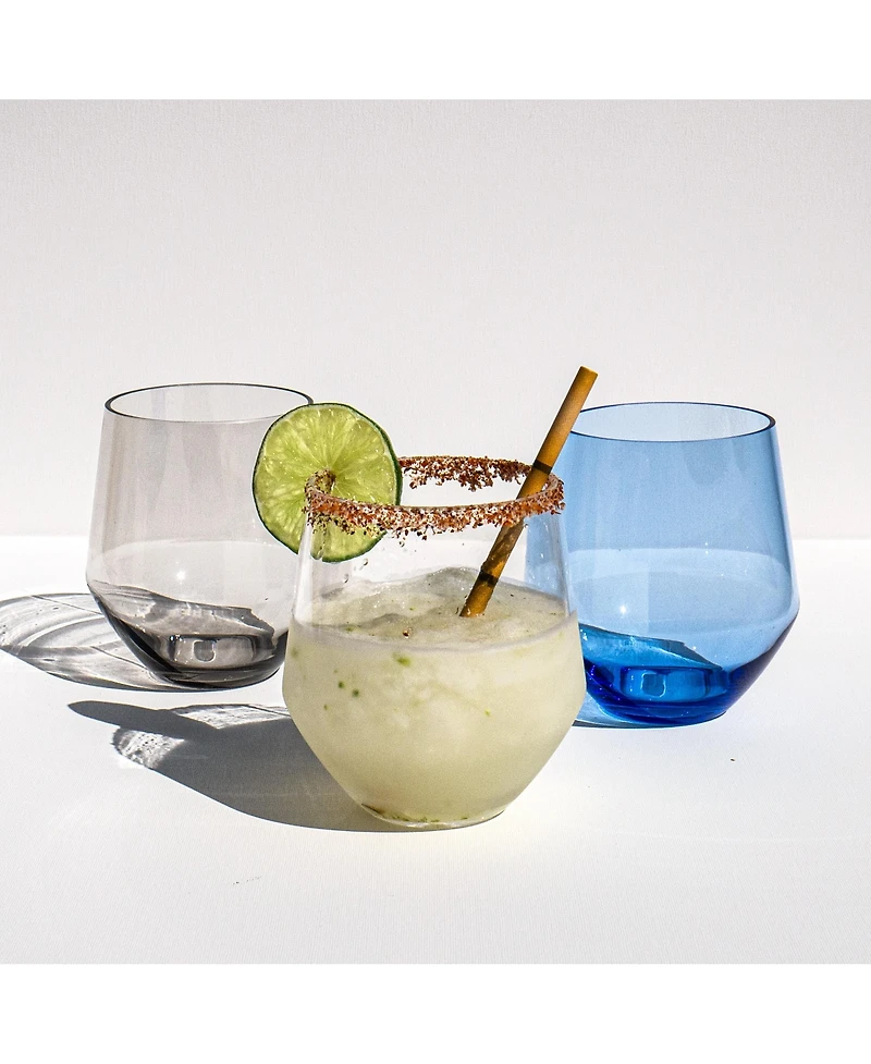Abode Homewares Angle Stemless Glasses, Set of 6