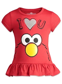Sesame Street Toddler Girls Elmo Bird Cookie Monster T-Shirt and Leggings Outfit Set Toddler|Child