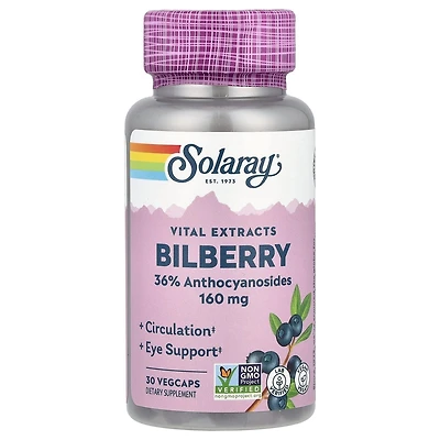 Solaray Vital Extracts Bilberry - 30 VegCaps