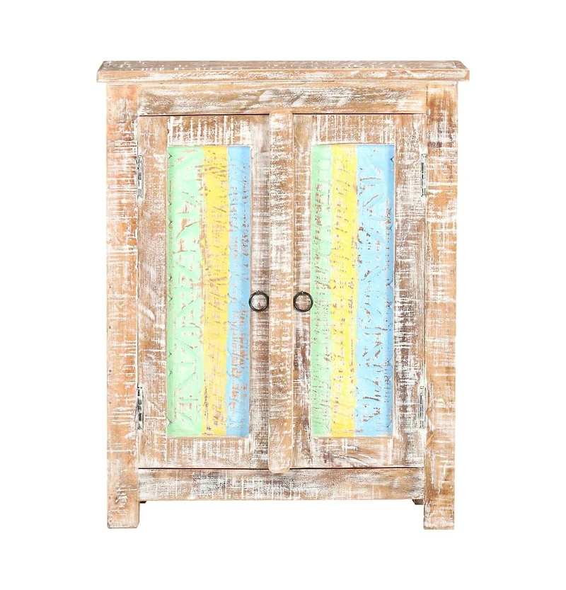 Sideboard 24"x13.8"x29.9" Rough Acacia Wood