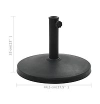 Parasol Base Round Polyresin 22 lb Black