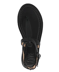 Frye Women's Taylor Thong Leather Flat Sandals - Black