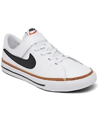 Nike Little Kids Court Legacy Adjustable Strap Closure Casual Sneakers from Finish Line