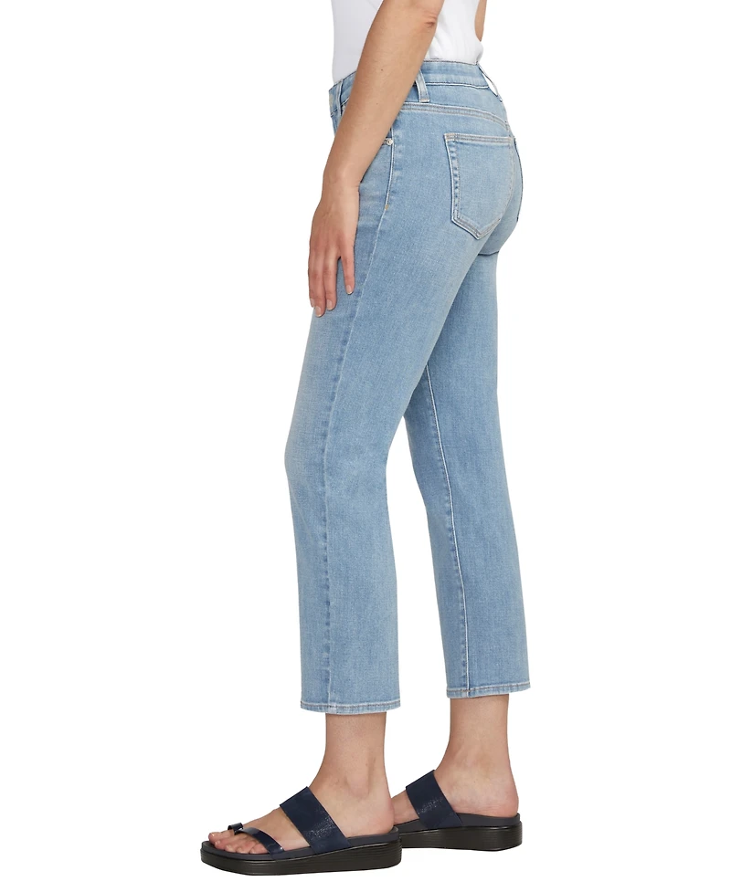 Jag Women's Ruby Mid Rise Straight Cropped Jeans