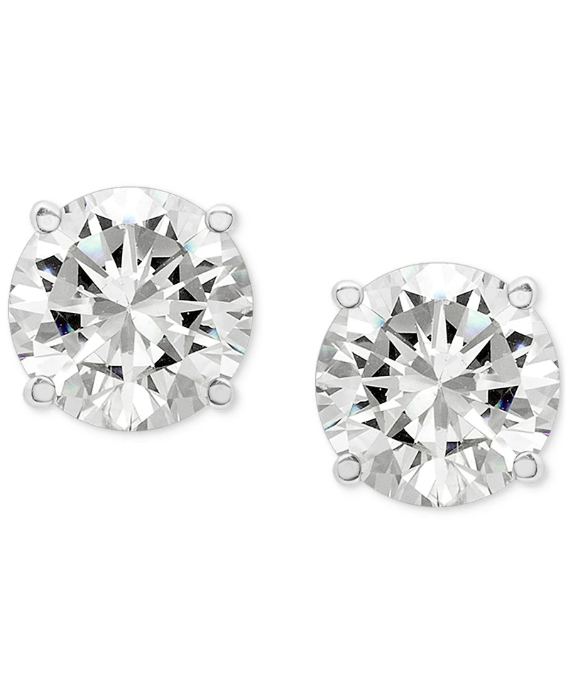 Diamond Four Prong Stud Earrings (2 ct. t.w.) in 14k White Gold