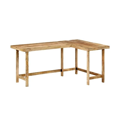 vidaXL Desk 65"x43.3"x29.5" Solid Wood Mango