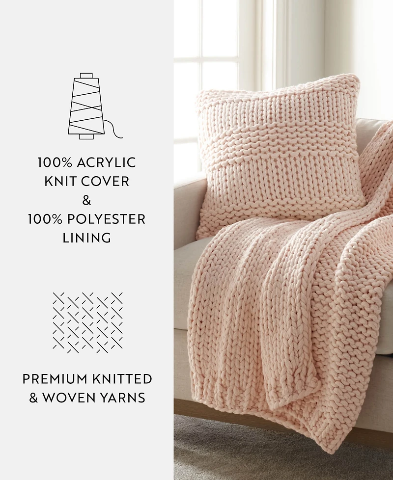 ienjoy Home Cozy Chunky Knit Decorative Pillow, 20" x