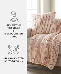 ienjoy Home Cozy Chunky Knit Decorative Pillow, 20" x