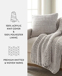 ienjoy Home Cozy Chunky Knit Decorative Pillow, 20" x 20"
