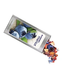 Tea Forte Fiore Stone Blue Teaware and Single Steeps Tea Bundle, 4 Piece