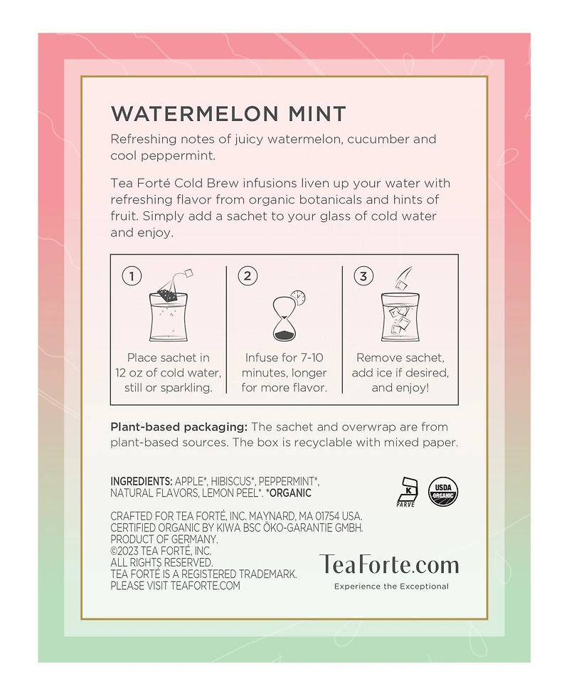 Tea Forte Cold Brew Duo and Poom Cup Tea Bundle, 4 Piece