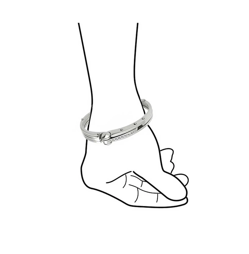 Bling Jewelry Biker Handcuff For Women Bracelet Bangle Cubic Zirconia Accent Stainless Steel