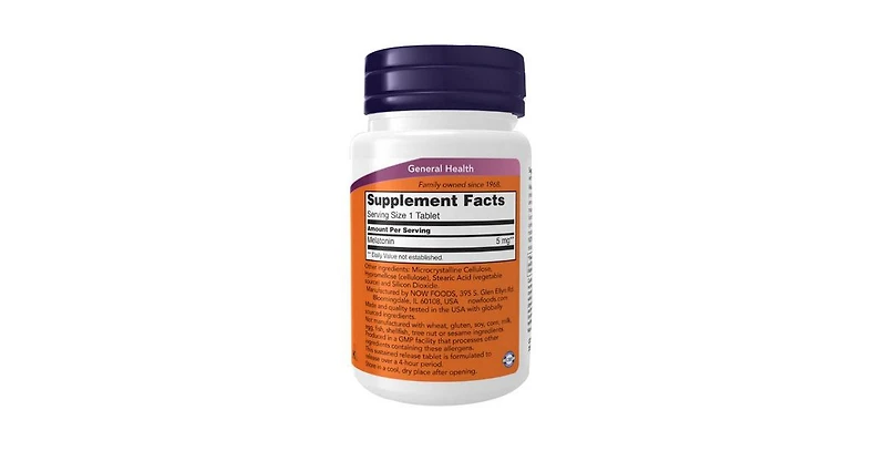Now Foods Melatonin, 5 mg, 120 Tabs