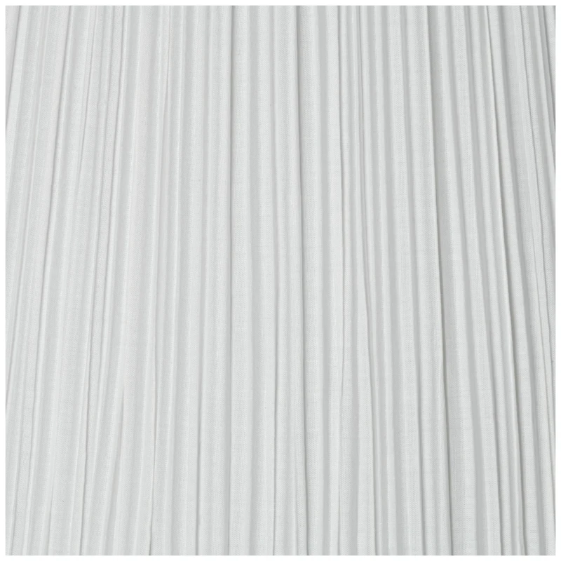 Springcrest Set of 2 White Pleated Medium Empire Lamp Shades 6.5" Top x 15" Bottom x 11" High (Spider) Replacement with Harp and Finial