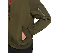 Calvin Klein Men's Solid-Color Zipper Flight Jacket