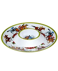 Certified International Derby Day At The Races 3 Pc Melamine Serving Set
