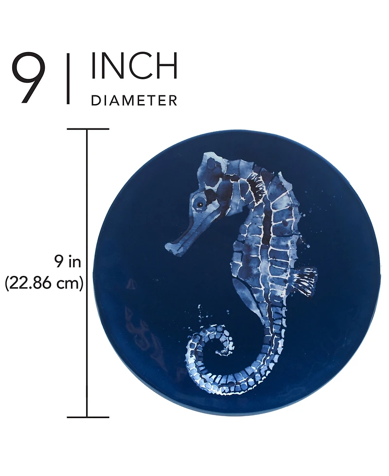 Certified International Sea Life Set of 6 Salad Plate 9", Service For 6
