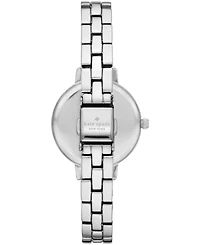 kate spade new york Women's Metro Three-Hand Silver-Tone Stainless Steel Watch 30mm, KSW9001