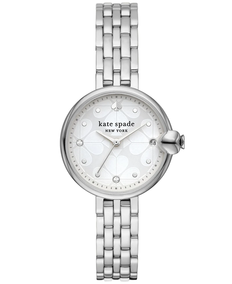 kate spade new york Women's Chelsea Park Silver-Tone Stainless Steel Watch 32mm, KSW9072