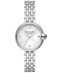 kate spade new york Women's Chelsea Park Silver-Tone Stainless Steel Watch 32mm, KSW9072