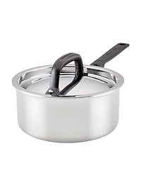 KitchenAid 5-Ply Clad Stainless Steel 1.5 Quart Induction Sauce Pan with Lid