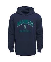 Baby Boys and Girls Navy, Heather Gray Seattle Mariners Play by Pullover Hoodie Pants Set