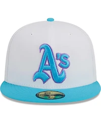 Men's New Era White Oakland Athletics Vice 59FIFTY Fitted Hat