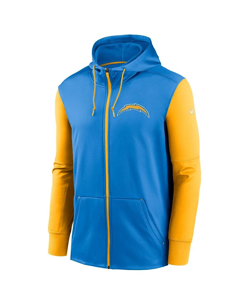 Men's Nike Powder Blue Los Angeles Chargers Performance Full-Zip Hoodie