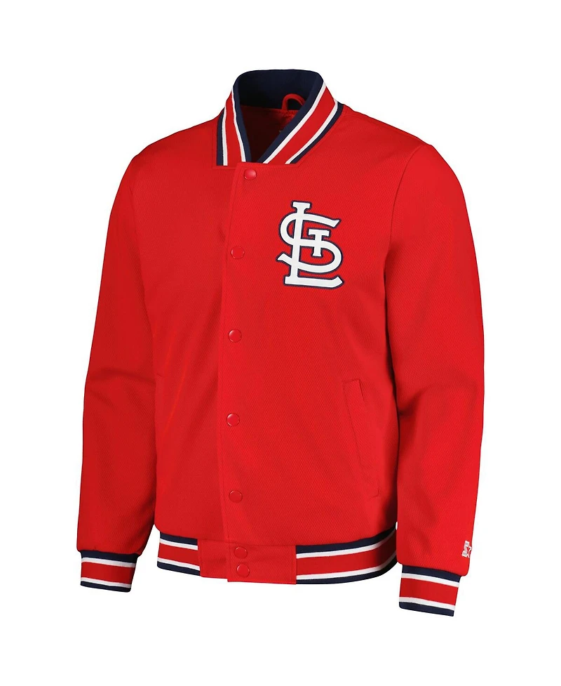 Men's Starter Red St. Louis Cardinals Secret Weapon Satin Full-Snap Jacket