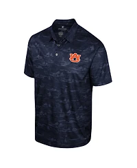 Men's Colosseum Navy Auburn Tigers Daly Print Polo Shirt