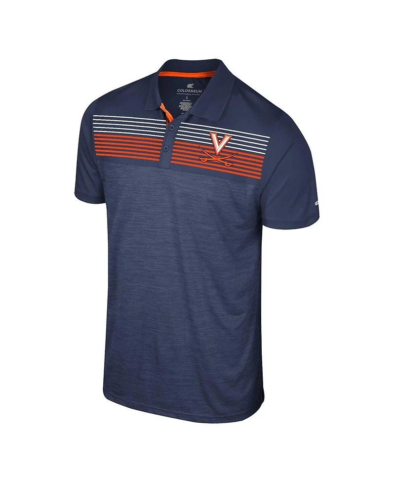 Men's Colosseum Navy Virginia Cavaliers Langmore Polo Shirt