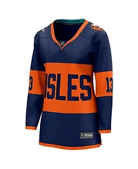 Women's Fanatics Mathew Barzal Navy New York Islanders 2024 Nhl Stadium Series Breakaway Player Jersey