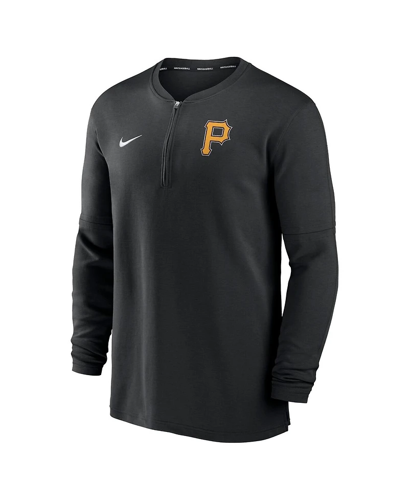 Men's Nike Black Pittsburgh Pirates Authentic Collection Game Time Performance Quarter-Zip Top