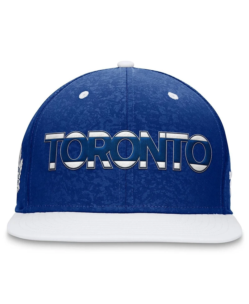 Men's Fanatics Blue, White Toronto Maple Leafs Authentic Pro Rink Two-Tone Snapback Hat