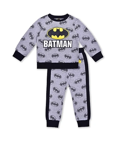 Little Boys and Girls Gray Batman Pullover Sweatshirt Joggers Set