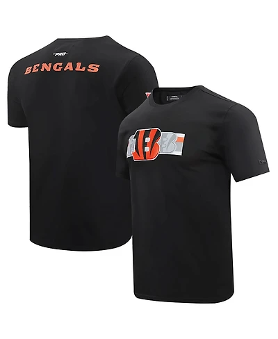 Men's Pro Standard Black Cincinnati Bengals Retro Striper T-Shirt