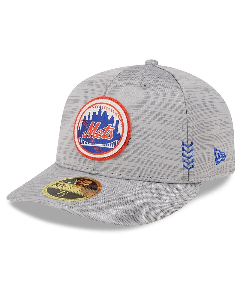 Men's New Era Gray York Mets 2024 Clubhouse Low Profile 59FIFTY Fitted Hat