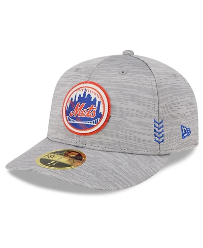 Men's New Era Gray York Mets 2024 Clubhouse Low Profile 59FIFTY Fitted Hat
