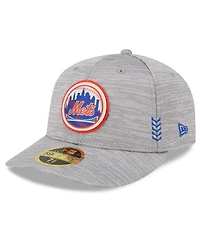 Men's New Era Gray York Mets 2024 Clubhouse Low Profile 59FIFTY Fitted Hat