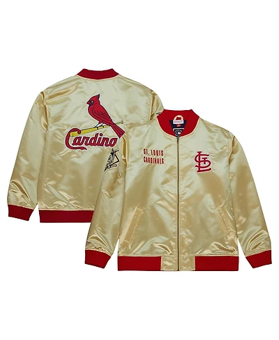 Men's Mitchell & Ness Gold St. Louis Cardinals Og 2.0 Lightweight Satin Full-Zip Jacket