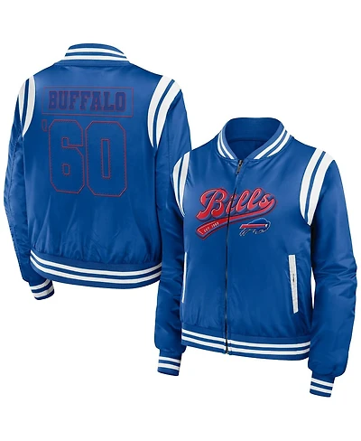 Women's Wear by Erin Andrews Royal Buffalo Bills Bomber Full-Zip Jacket