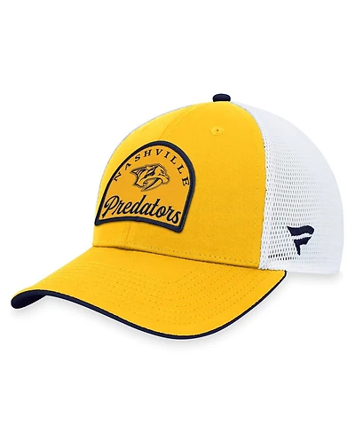 Men's Fanatics Gold, White Nashville Predators Fundamental Adjustable Hat