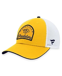 Men's Fanatics Gold, White Nashville Predators Fundamental Adjustable Hat