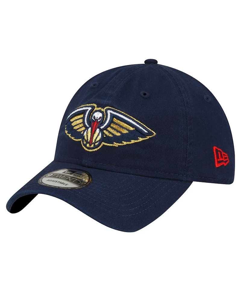 Men's New Era Navy New Orleans Pelicans Team 2.0 9TWENTY Adjustable Hat