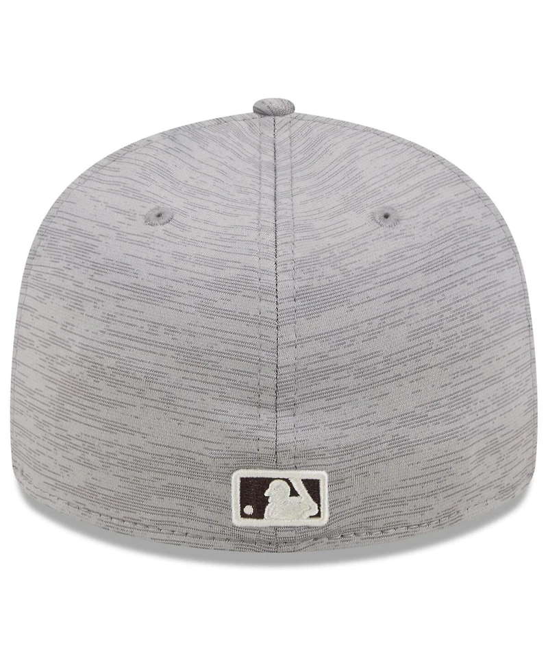 Men's New Era Gray San Diego Padres 2024 Clubhouse Low Profile 59FIFTY Fitted Hat